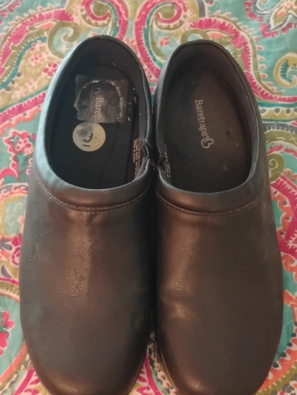 BareTraps Women's Black Slip-On Comfort Clogs Mules 9